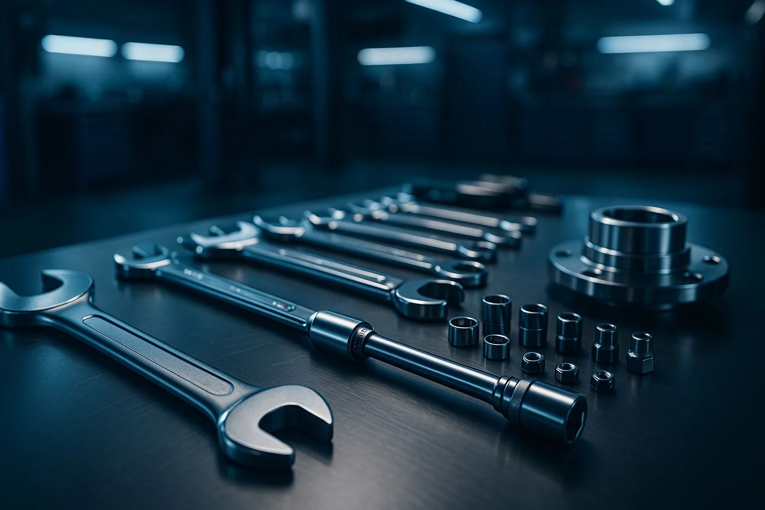Professionelle Autoreparatur mit hochwertigen Werkzeugen in moderner Werkstatt – Fokus auf Präzision und Qualität